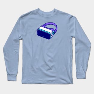 Virtual Reality Cartoon Illustration Long Sleeve T-Shirt